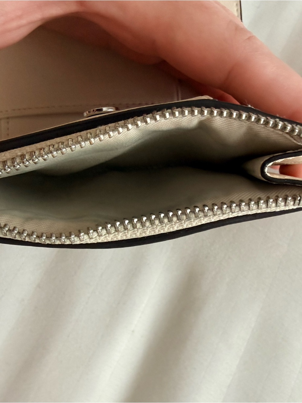Coach Small Signature Canvas Wallet in Khaki and Tan - Picture 5 of 6